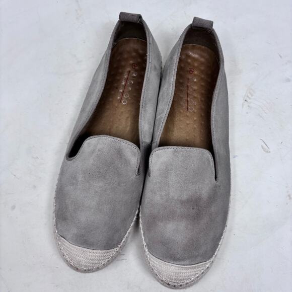 Blondo Waterproof Espadrille Size 10 Gray Leather Bohemian Hippie - Picture 2 of 10